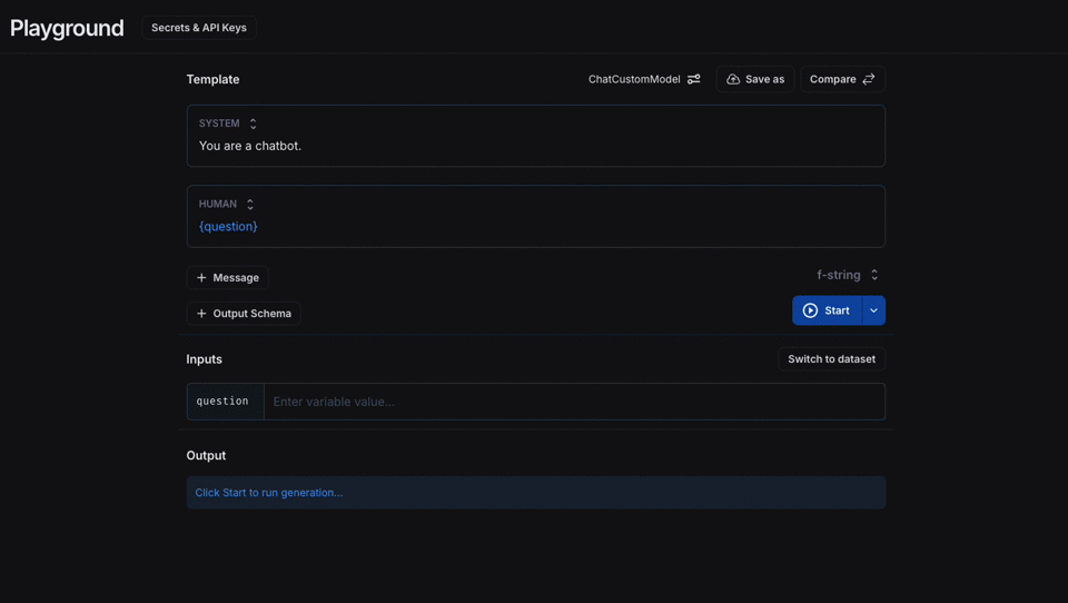 Store Playground Configuration